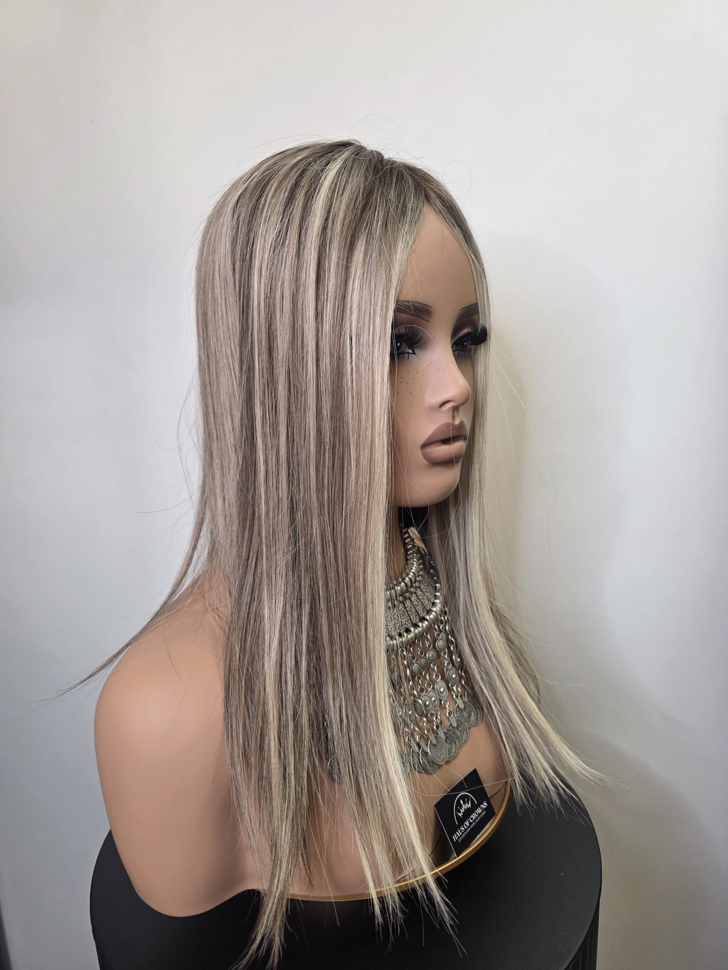 ALEXIA MONO BASE TOPPER- 18 INCH- SOFT ASH BLONDE MELT