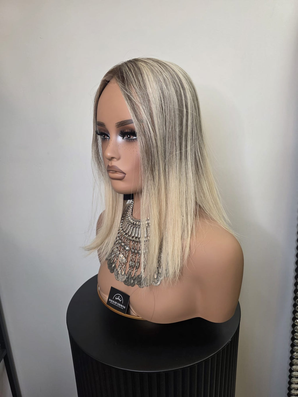 ISLA- LACE FRONT MONO TOPPER- COOL ASH BLONDE MELT- 14"