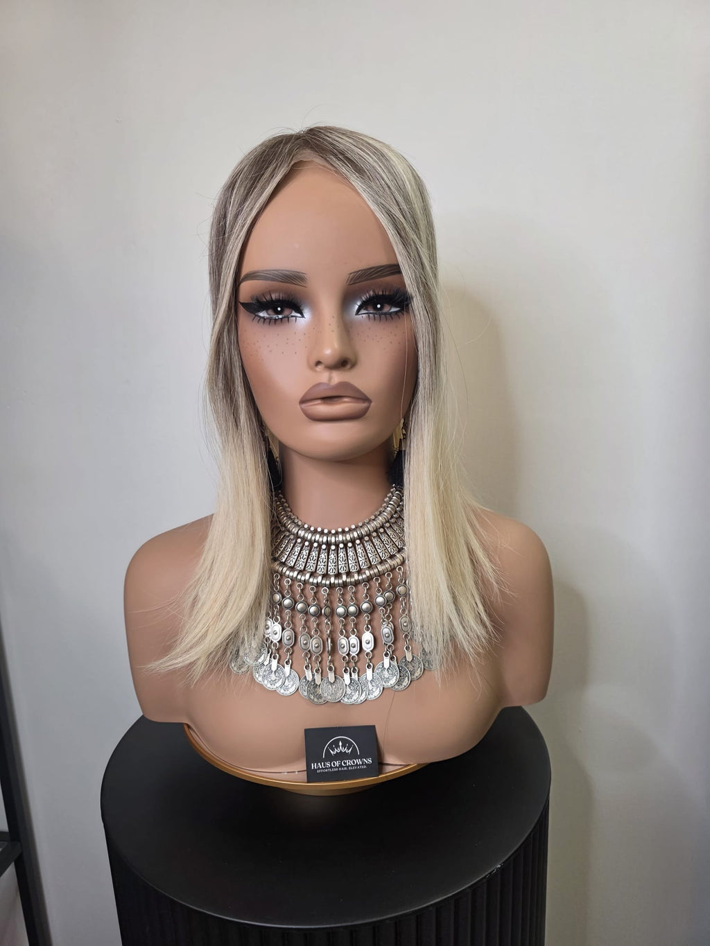 ISLA- LACE FRONT MONO TOPPER- COOL ASH BLONDE MELT- 14"