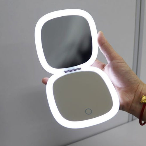 COMPACT DOUBLE-SIDED LED MIRROR