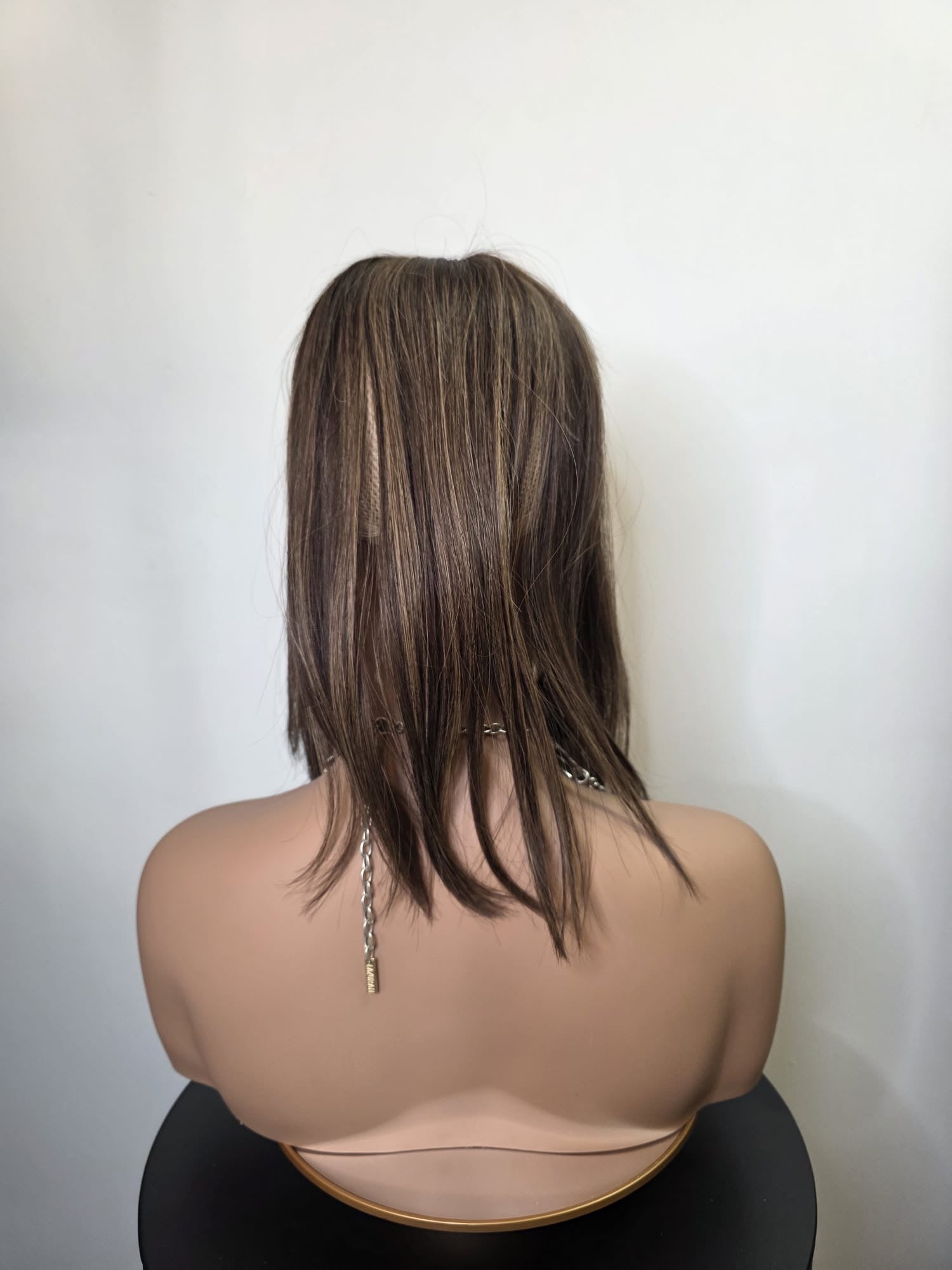 AMARA - FRONT LACE MONOFILAMENT TOPPER- TOASTED CHESTNUT- 14 INCH
