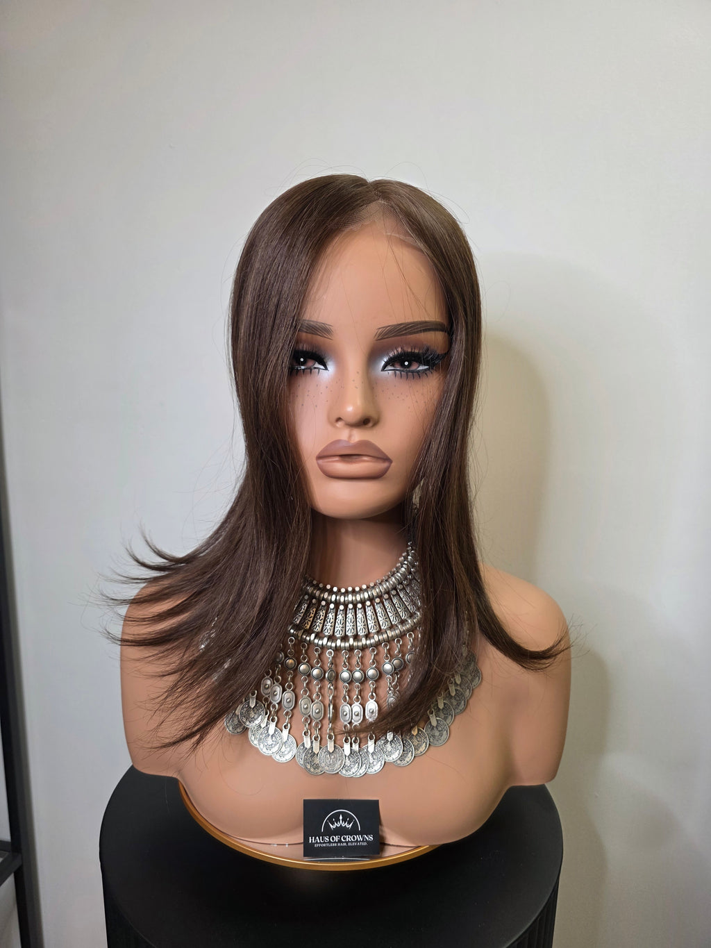 Giselle| Chestnut Silk Brown | 5x6 Full Lace Topper – 16"